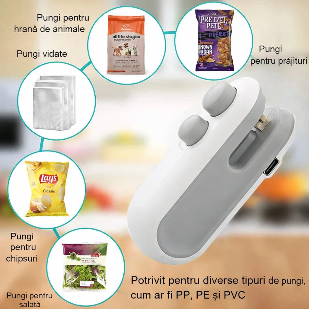 Sigilator Portabil pentru Pungi